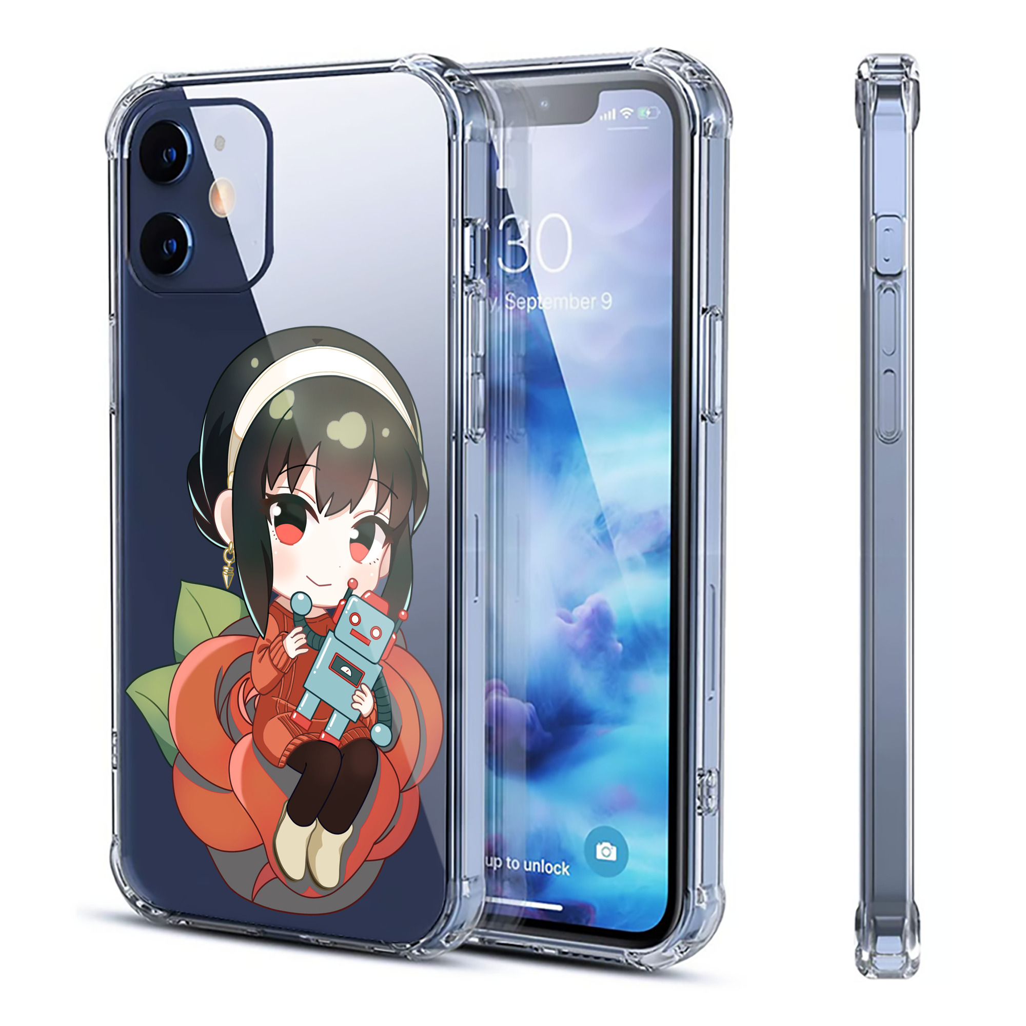 （画像用） SPY×FAMILY间谍家家酒 【iPhone 12シリーズ対応】透明スマホケース（クリアソフトケース）